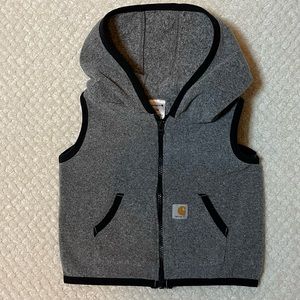 Baby Carhartt Fleece Hooded Vest w/ Pockets 12 Months